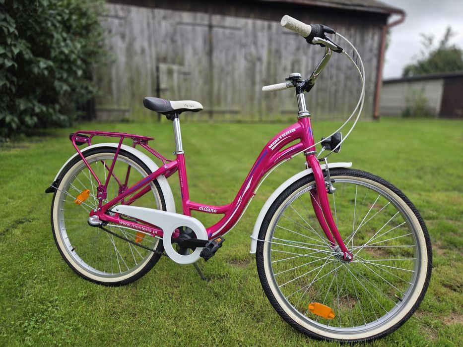 Rower dziecięcy Milano 24" Różowo-Biały