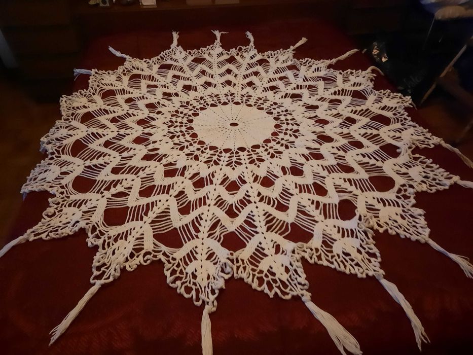 Toalha redonda em crochet