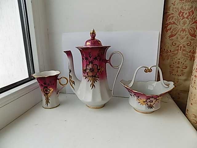 Сервиз Кофейный на 6 персон СССР Цветок Коростень фарфор