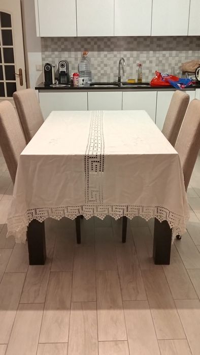 Toalha de linho mesa com panos