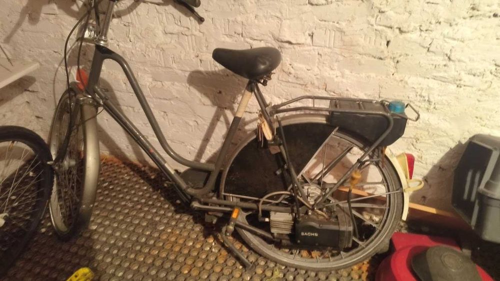 Dwa Rowery z silnikiem spalinowym Sachs Saxonette odblokowane Vmax 45