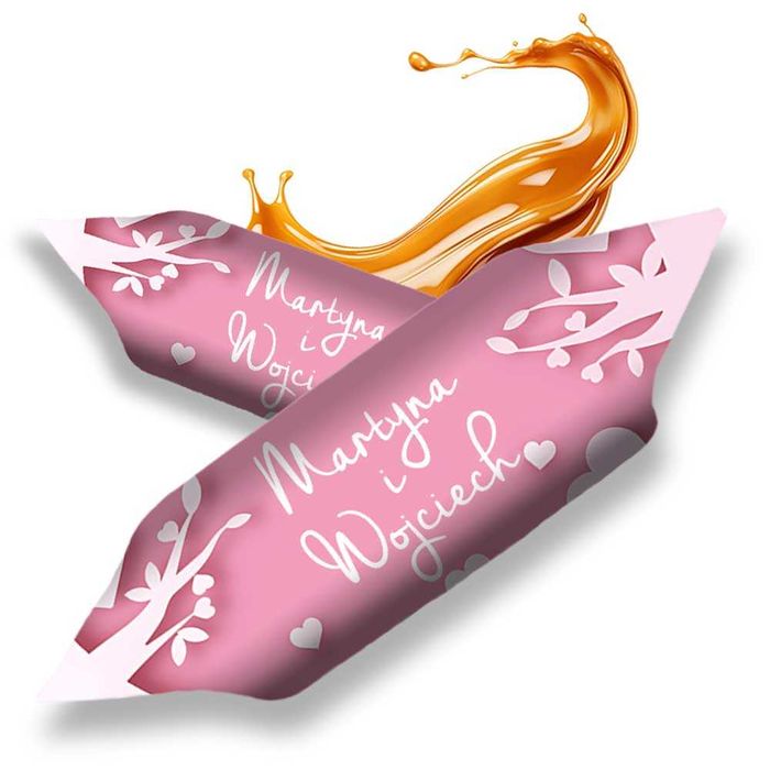 Krówki z logo zdjęciem ślub wesele rocznica 120szt