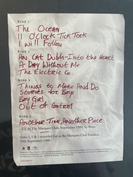 U2 another time another place live at the marquee