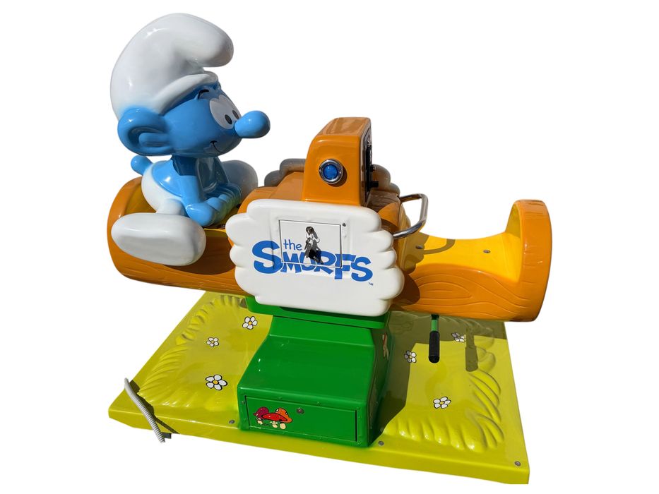 Kiddie Ride Smurfs - Carro infantil elétrico com moedeiro