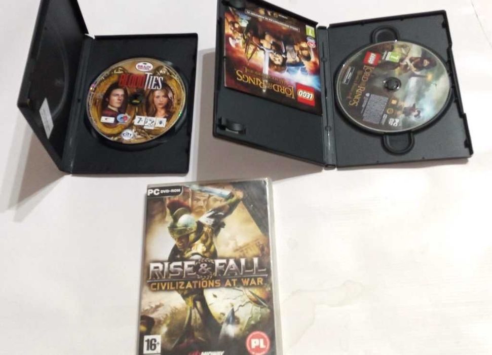 GRY PC Rise & Fall PL/ Bloodties / Lego Władca Pierścieni 3 gry