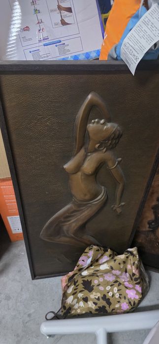 Par de Quadros Vintage em Relevo – Estilo Étnico / Africano