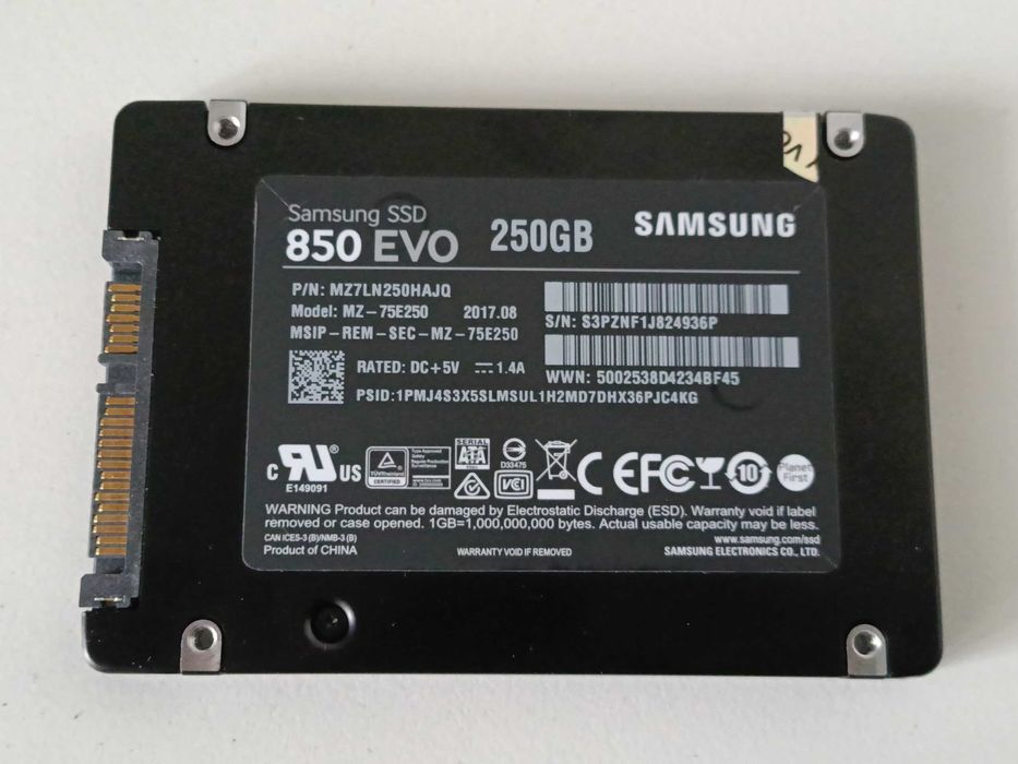 250GB SSD накопичувач Samsung 850 Evo 2.5" Sata III
