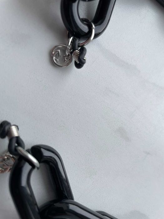 Цепь  черная стильная для очков +подарок