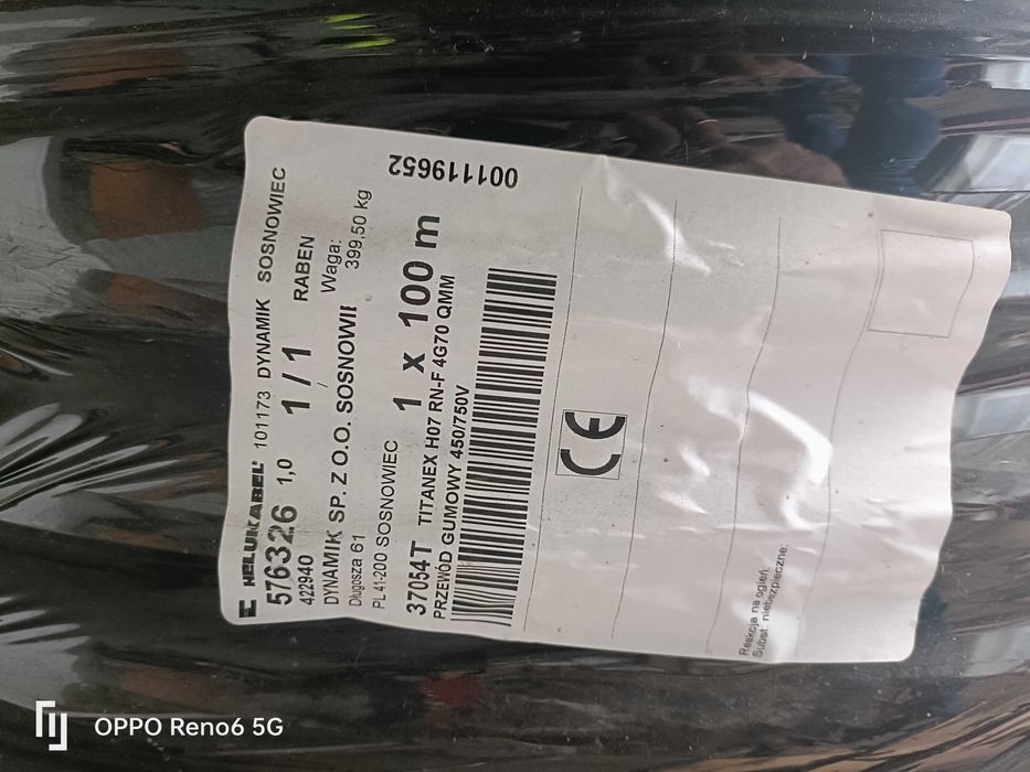 Kabel gumowy OnPd H07RN-F 4G70, ilość: 100 mb