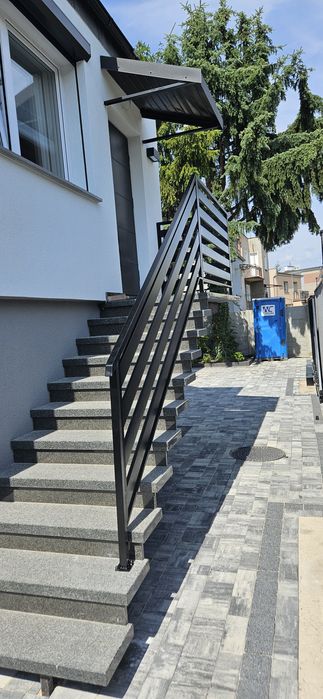 Balustrada nowoczesna stalowa schodowa