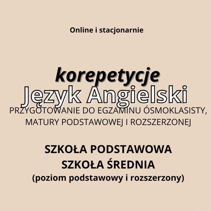 Korepetycje z języka angielskiego