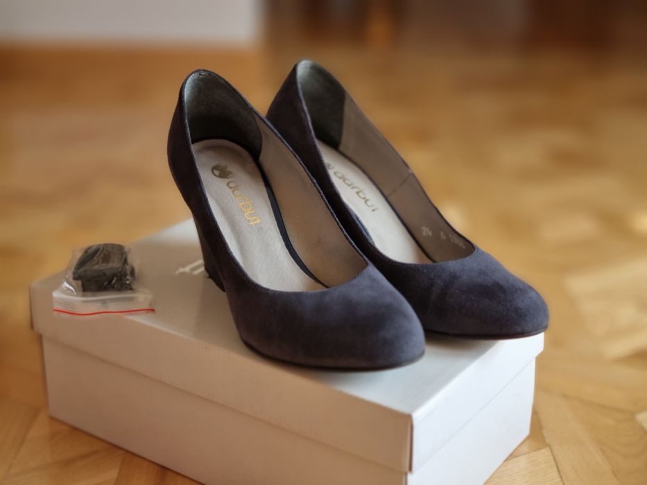 Czółenka Darbut granat skóra