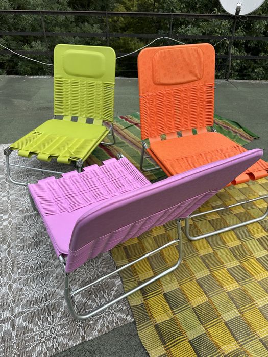 Komplet leżaków lata 70