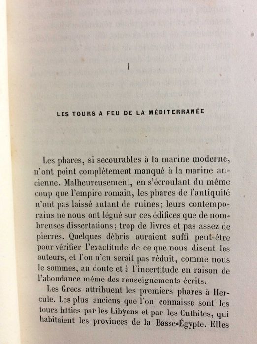 Les Phares ( Os faróis ) Léon Renard. Editora: Librairie Hachette et Cie, 1867, 1.ª edição
