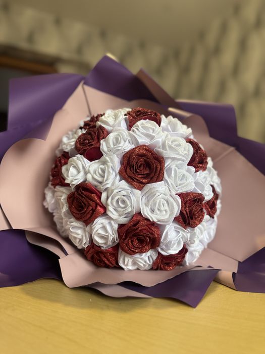 Букети з атласної стрічки