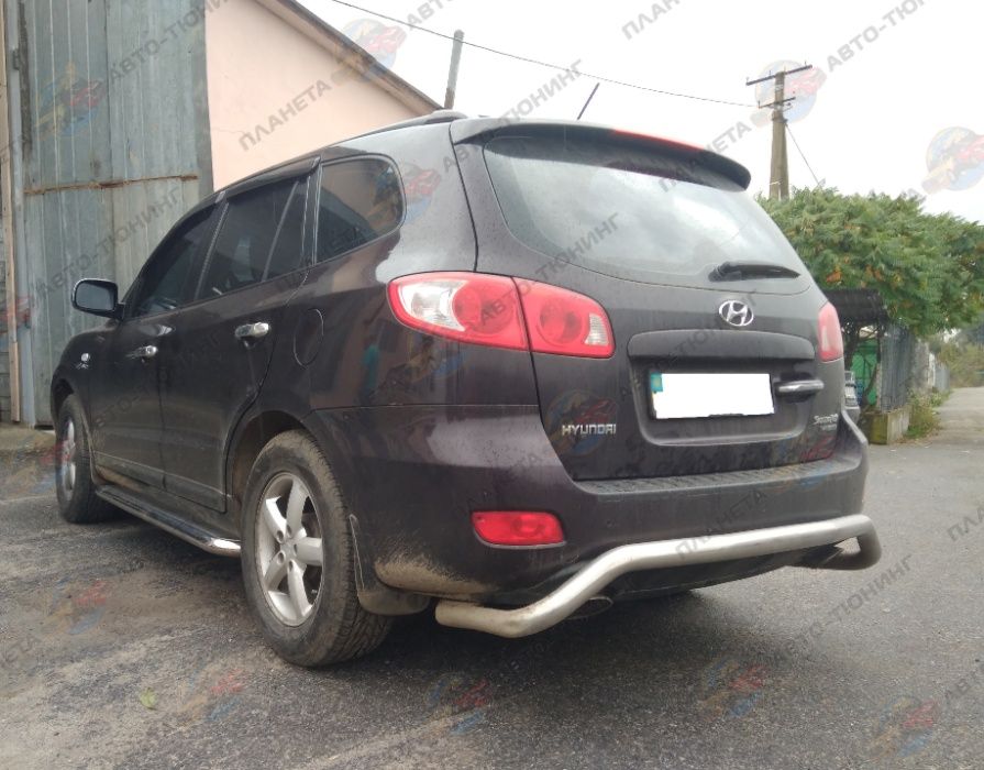 Кенгурятник Hyundai Santa-Fe 2006-2012 бокові передній захист пороги
