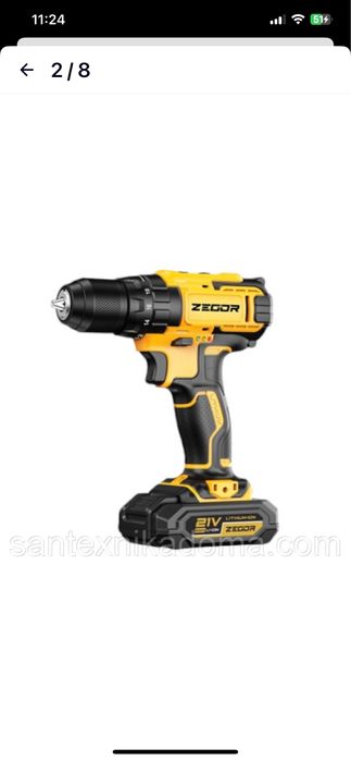 Акумуляторний шуруповерт 21V Zegor CDP-21Н 2 акумулятори PROFESSIONAL