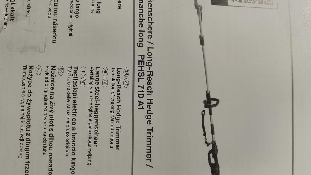 Nożyce do żywopłotu z wysięgnikiem