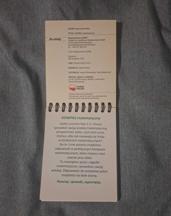 Zeszyt ćwiczeń matematycznych – Kompas matematyczny, klasy 1–3
