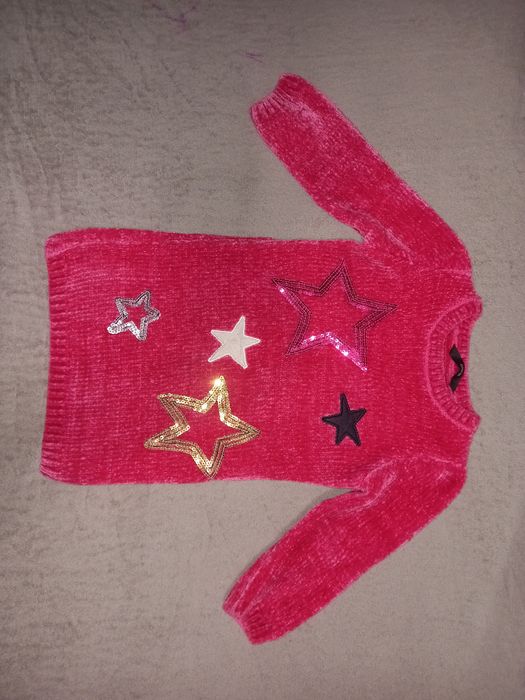 Тёплое платье туника на девочку 92-98 размер