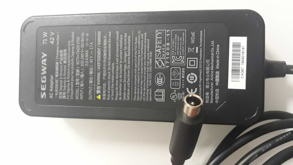 Carregador Original Segway Ninebot Xiaomi 365 / Pro