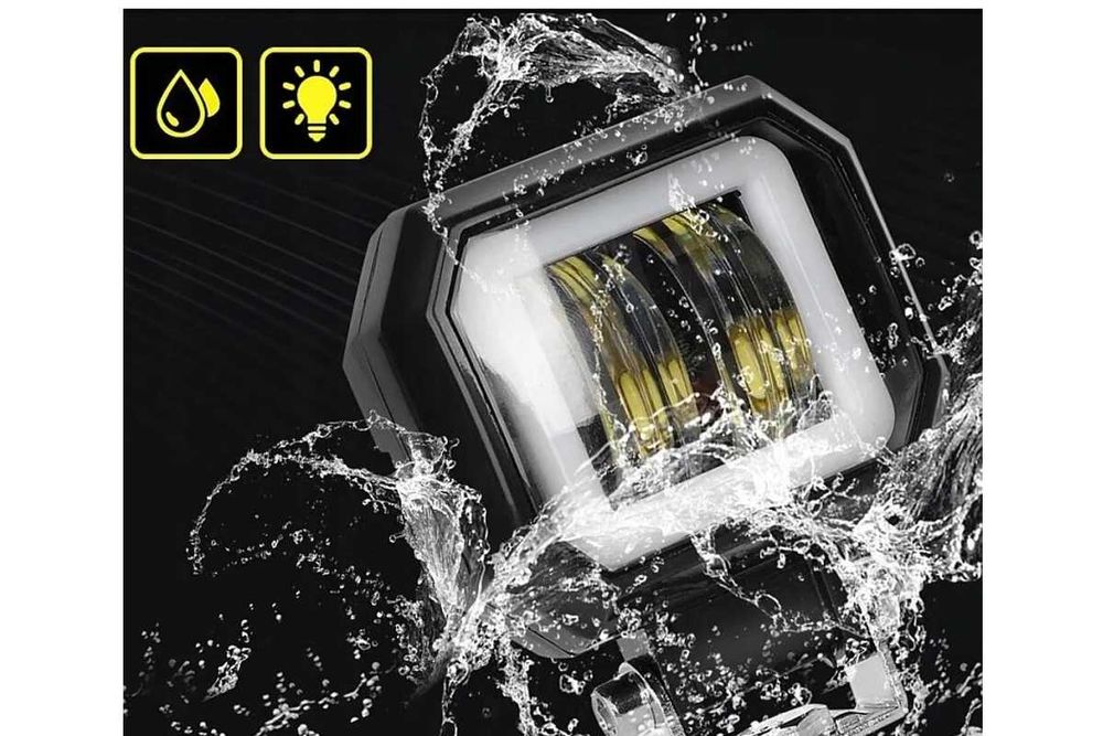 2x Halogen H led + ring angel eyes dalekosięzny