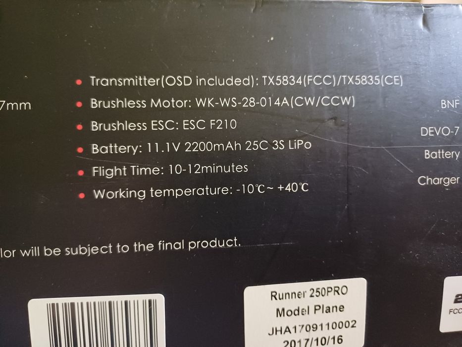 Dron Walker Runner 250 pro