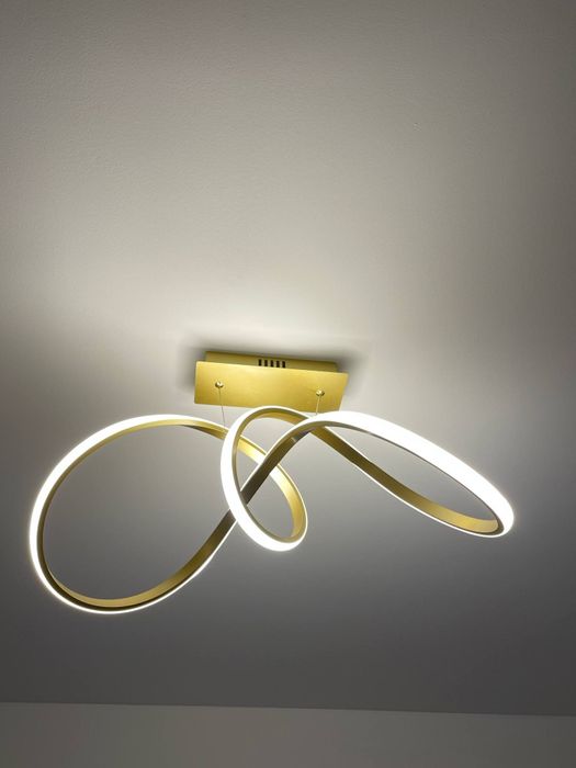 Lampa led złota sufitowa