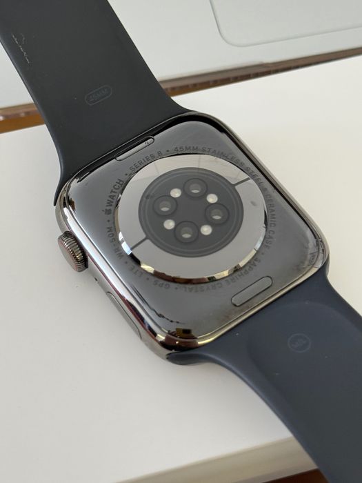 Apple Watch Series 8 45mm Graphite Stainless Steel Повний комплект