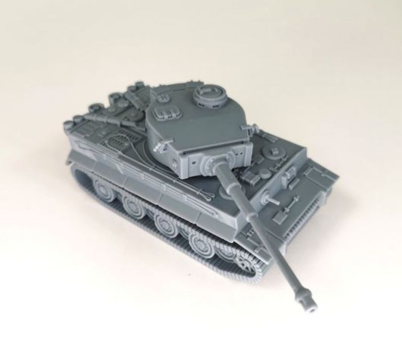 Czołg Tiger I. Skala do gry Bolt Action 1:56. Druk 3D, żywica UV.