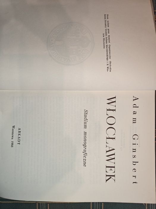 Włocławek. Studium monograficzne - Adam Ginsbert (1968) + Dedykacja PR