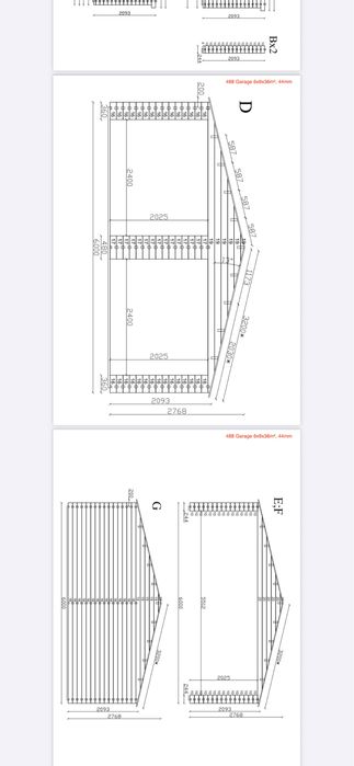 Garagem em Kit de Madeira 6m x 9m com 2 Portões