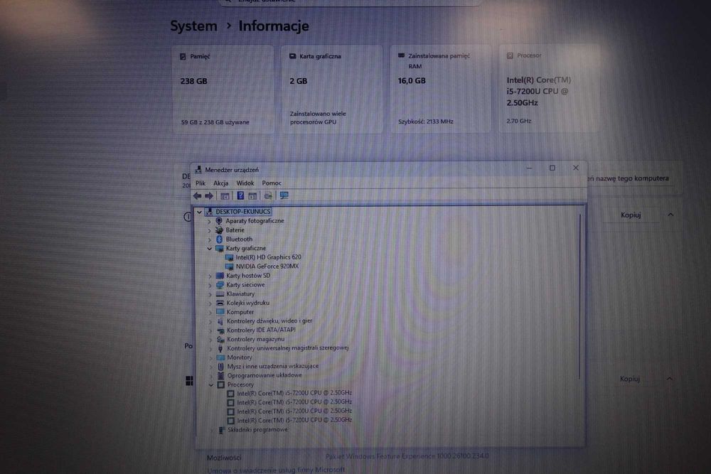 Laptop Do Pracy Lenovo E470 i5 14' FHD 16GB 256SSD NVIDIA GW FV