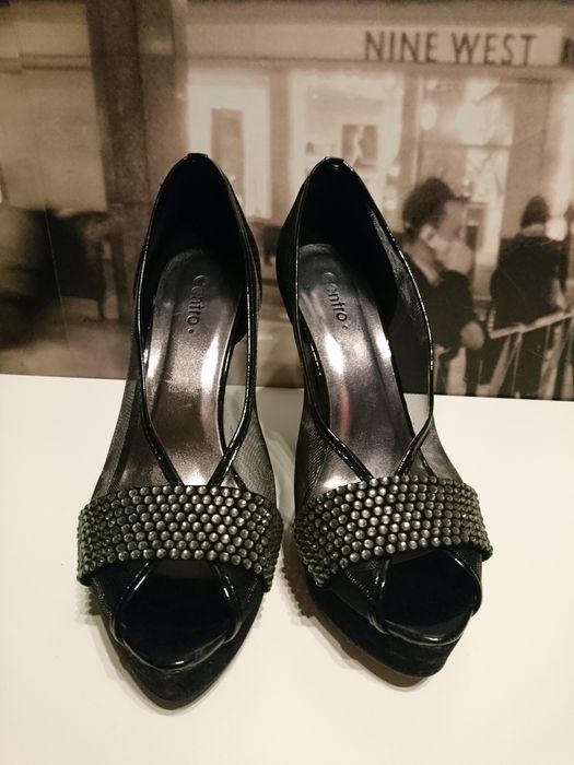 Buty, Szpilki, czarne rozmiar 37 jak nowe