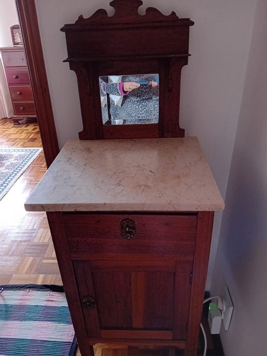 Movel madeira e mármore