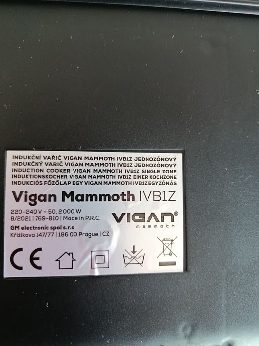 kuchenka indukcyjna jednostrefowa płyta wolnostojąca biała