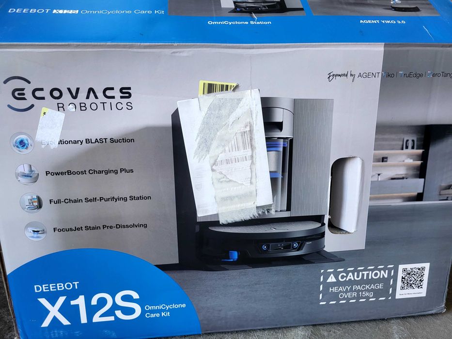Ecovacs DEEBOT X12S OmniCyclone – robot sprzątający i mopujący + stacja OMNI STAN NOWY