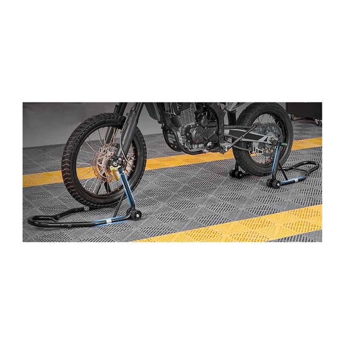 Cavalete elevador para moto - Suporte dianteiro e traseiro 385 kg