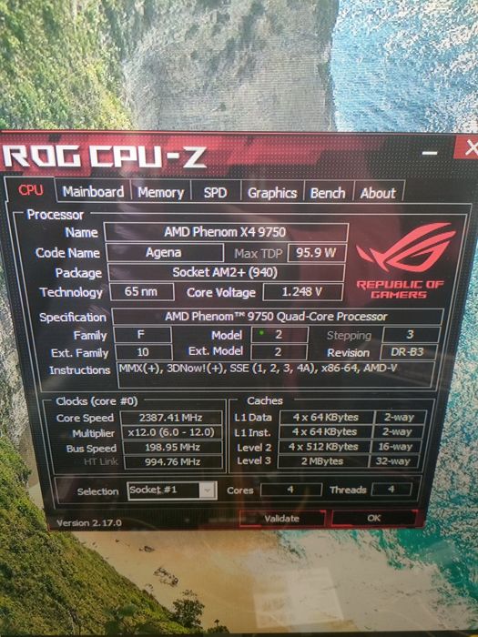 Retro !!! MSI MS-7369 + Phenom X4 9750 + 6GB ram