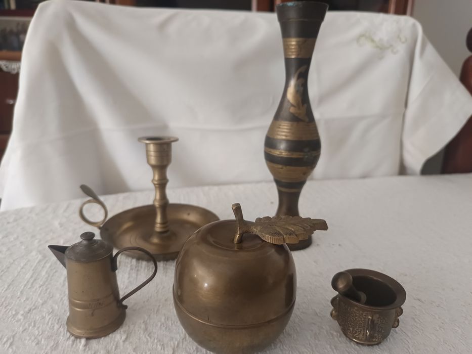Lote de peças em cobre