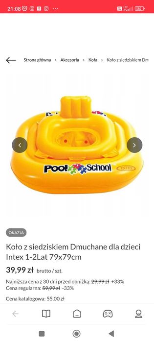 Kamizelka pływacka ratunkowa pianka Decathlon