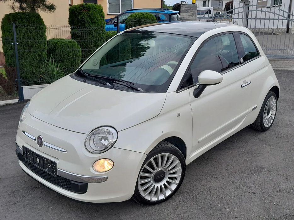 Fiat 500 Biała Perła .1.4 BENZYNA 100 KM . Panorama .Super wersja.