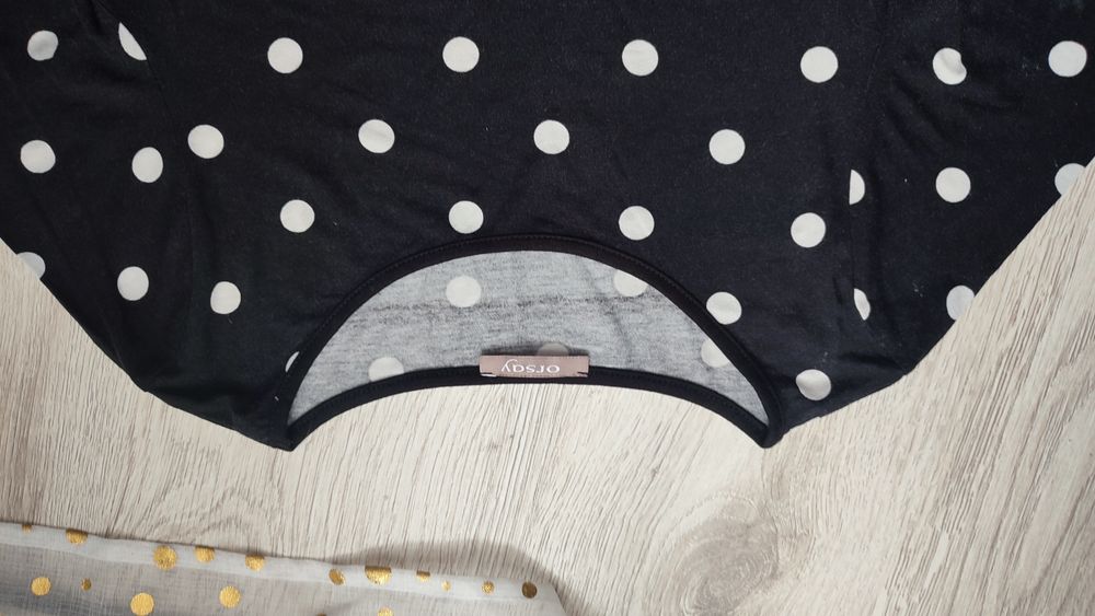 Bluzka z baskinką w groszki Orsay XS/S 34/36