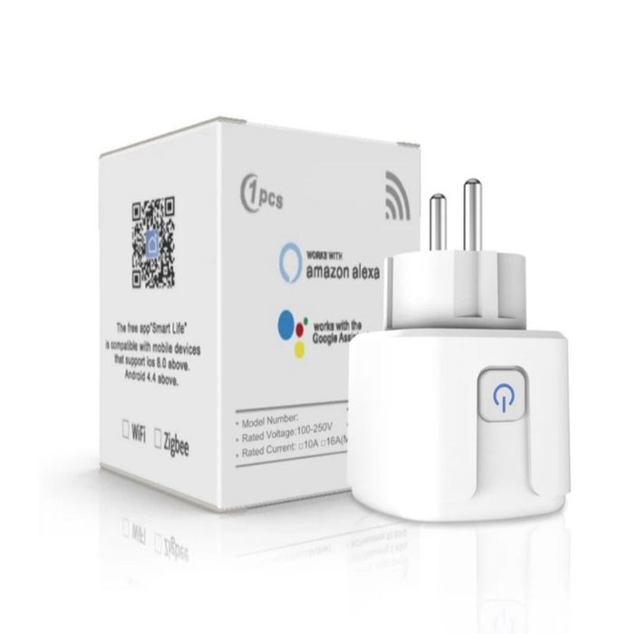 Розумна WiFi розетка 20А Tuya, Smart Life