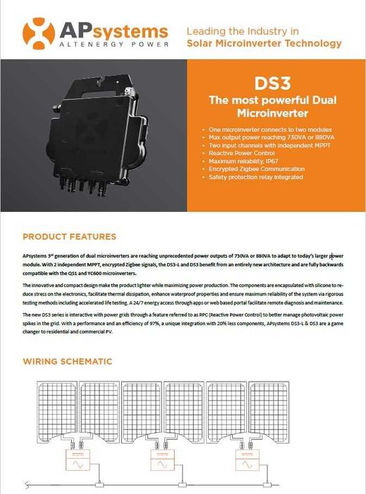 2 x Inversor APSystems QS3 de 860VA510455459978291202