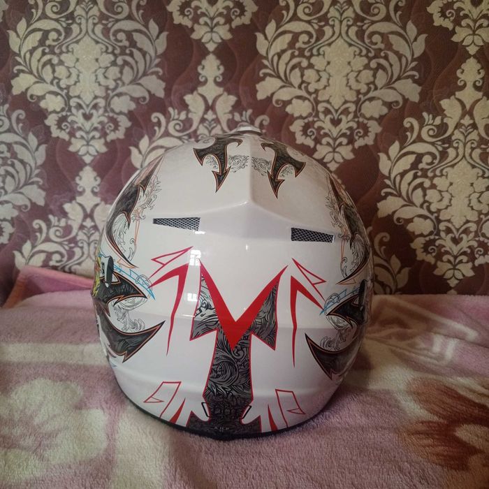 Мотошолом Эндуро Pit Bike Fatan GLOSS White