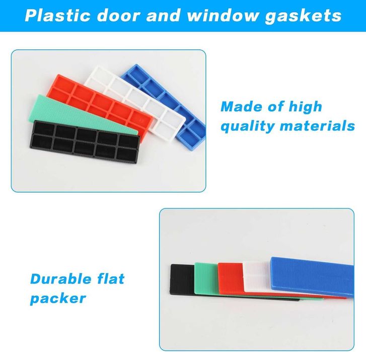 Podkładki dystansowe do układania płytek, 67 szt, 6 rozmiarów