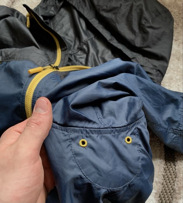 Ветровка куртка The North Face Windwall Jacket Blue Yellow Size M Mens