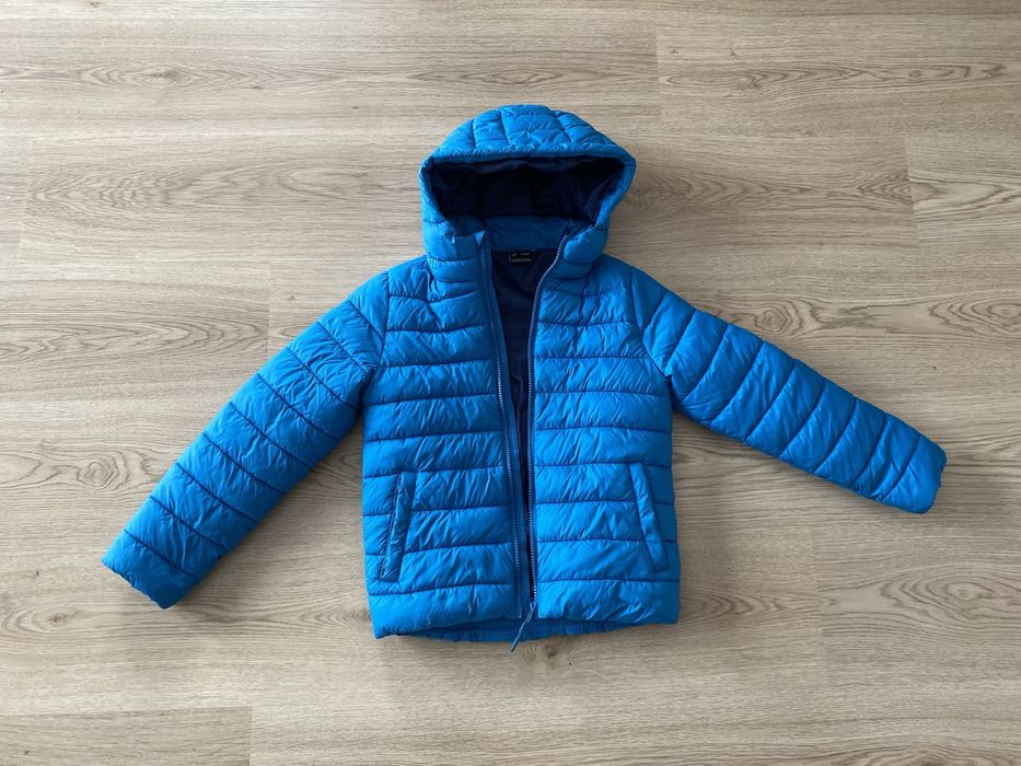 KURTKA przejściówka pikowana dziecięca z kapturem 4f, rozmiar 140 cm