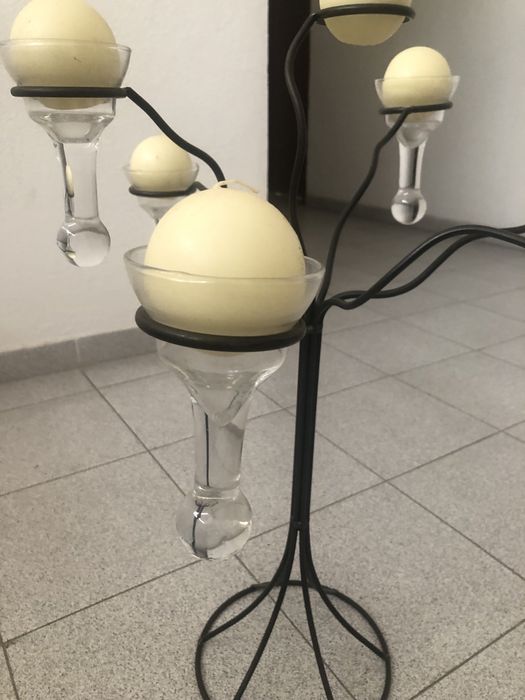 Castical alto em Ferro com 7 velas redondas